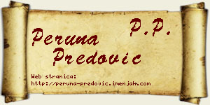 Peruna Predović vizit kartica